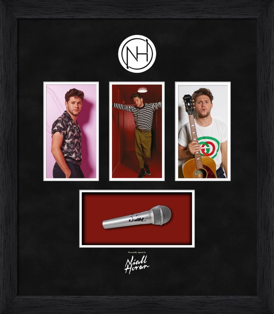 Niall Horan Signed Microphone Framed Display - Memorabilia Framers Shop
